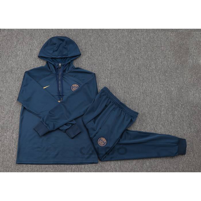 Tuta da Track di Felpa Paris Saint-Germain Bambino 2023-2024 Blu Scuro